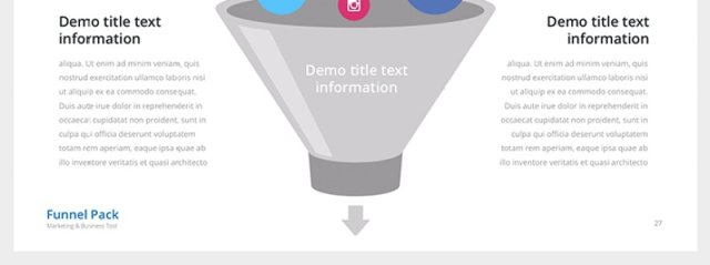 PPT漏斗信息图表 PowerPoint Funnel shape