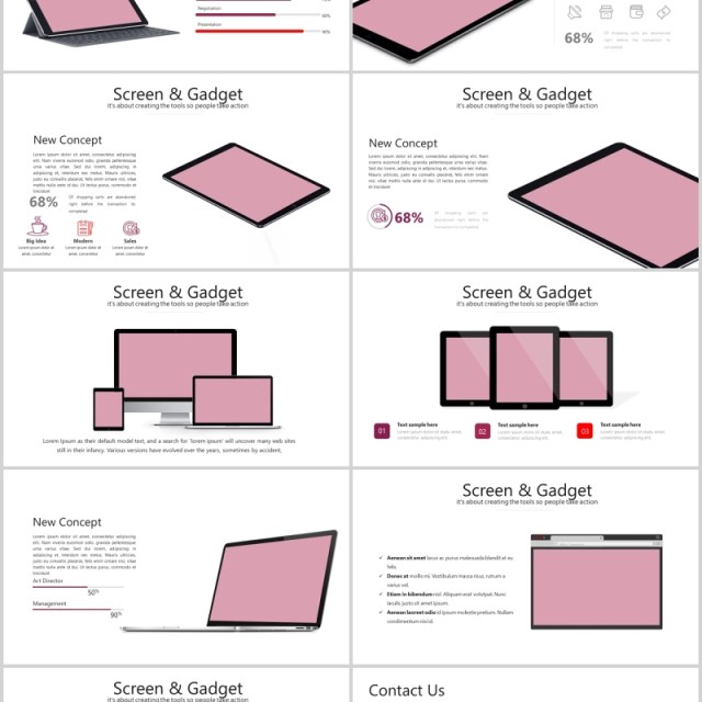 商务产品模型演示服务列表目录手机电脑端展示PPT可插图模板KARIMUN Powerpoint