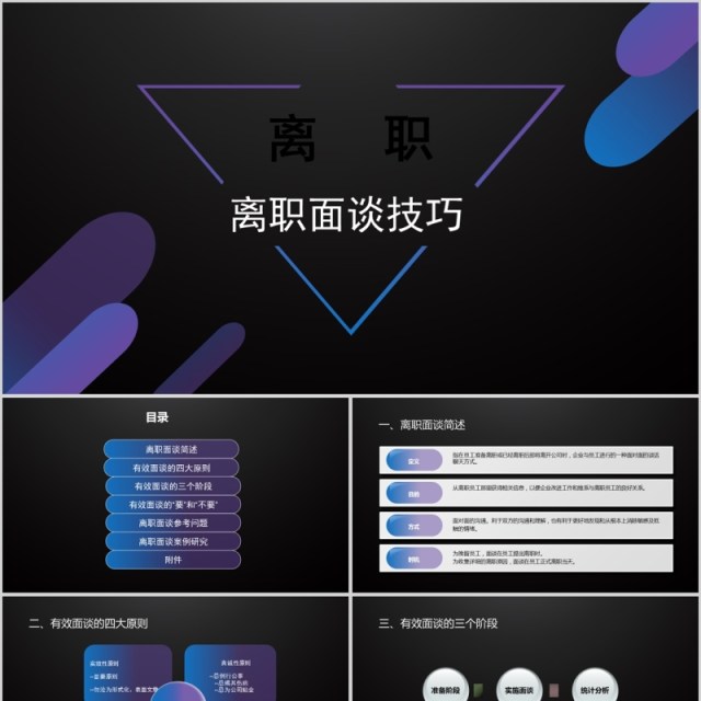 员工离职面谈技巧PPT模板