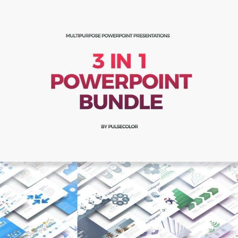 捆绑三合一多用途PPT幻灯片模板Bundle 3in1  Multipurpose PowerPoint Presentations