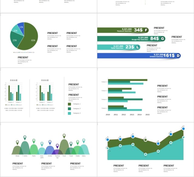 原创数据分析PPT可视化图表