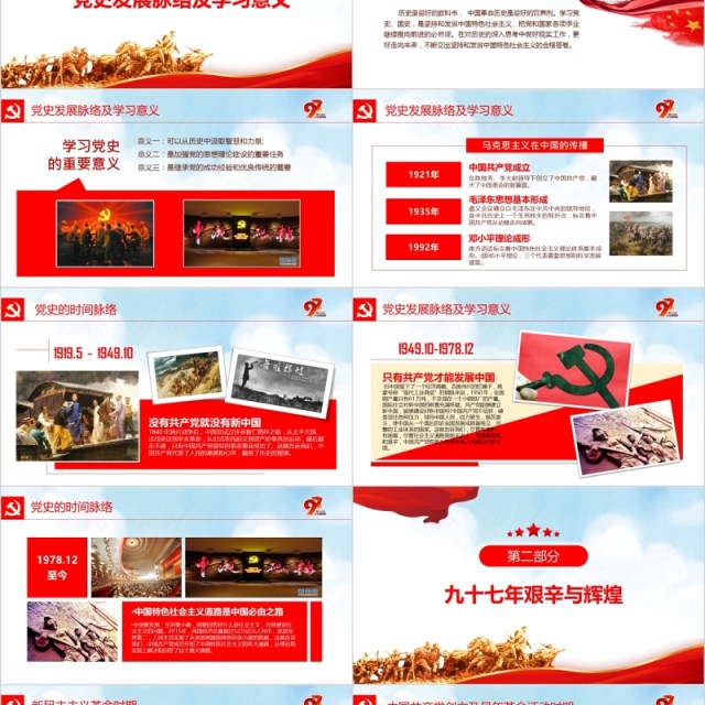 中国共产党党史建党97周年党课学习PPT 中国共产党党史建党97周年党课学习PPT