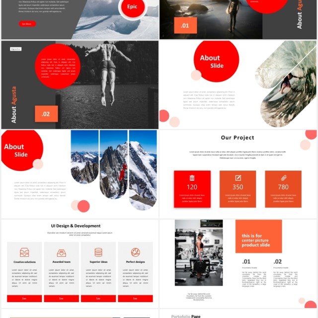 简约红色极限运动项目报告总结可视化图表PPT素材模板agusta powerpoint template 简约红色极限运动项目报告总结可视化图表PPT素材模板agusta powerpoint template