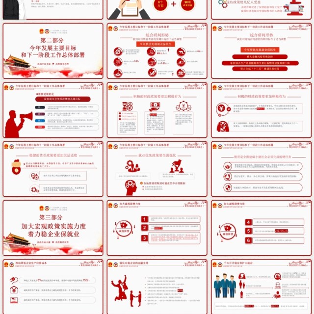 学习解读政府工作报告两会讲稿党建PPT模板