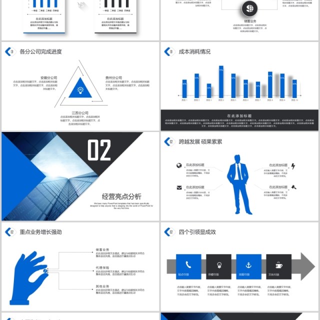 创意商务年工作报告经营分析工作计划PPT模板