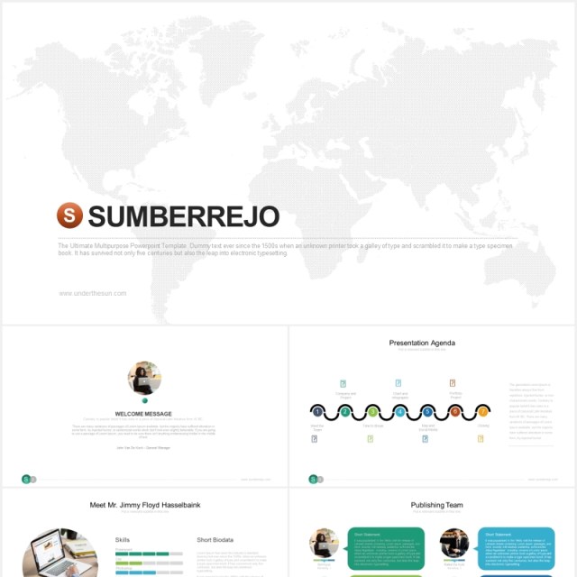 简约商务工作汇报可视化图表PPT模板sumberrejo powerpoint 简约商务工作汇报可视化图表PPT模板sumberrejo powerpoint