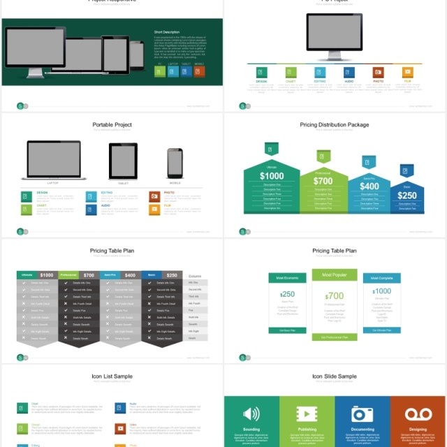 简约商务工作汇报可视化图表PPT模板sumberrejo powerpoint