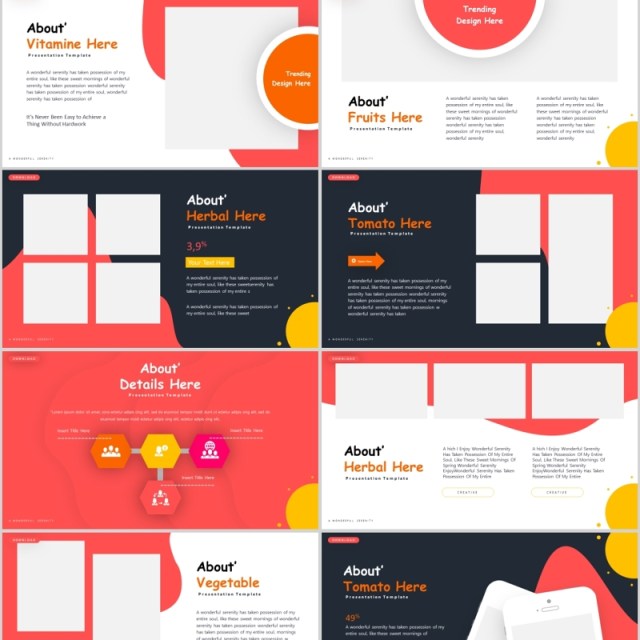 番茄产品展示美食餐饮PPT模板Tomatoes Powerpoint Template