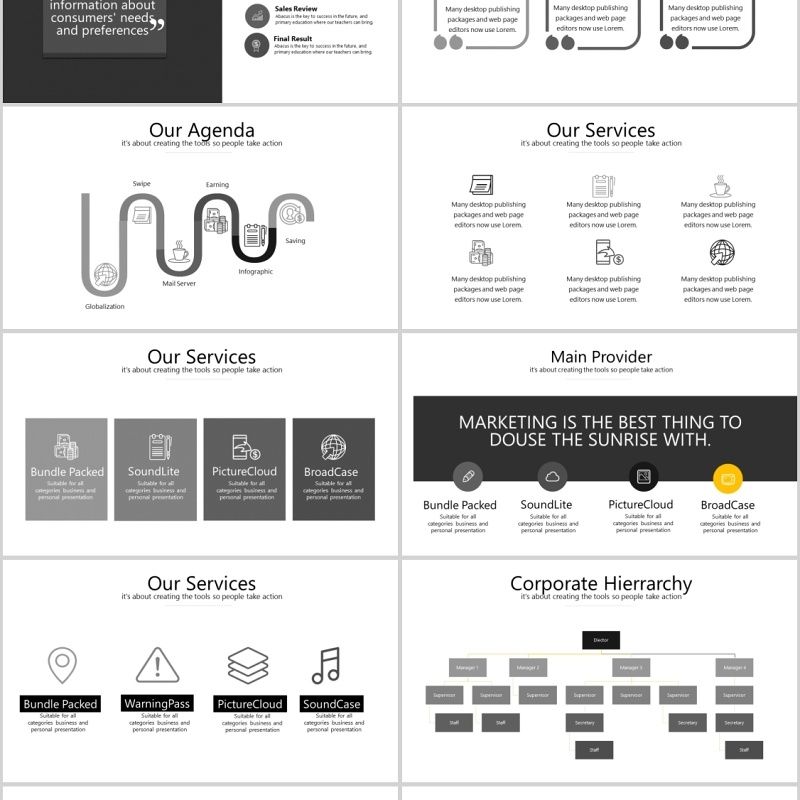 灰色高端商务工作汇报PPT信息图表可插图片模板ESTILLO Powerpoint 灰色高端商务工作汇报PPT信息图表可插图片模板ESTILLO Powerpoint