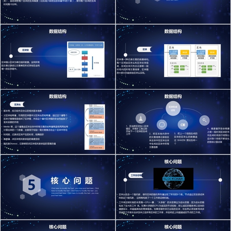 互联网区块链技术介绍PPT模板