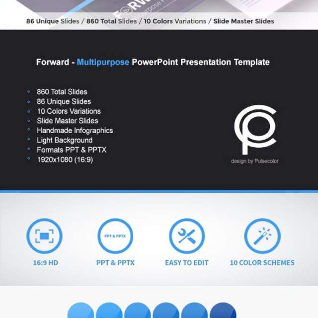 多功能图文版式PPT信息图表模板Forward Multipurpose PowerPoint Presentation Template