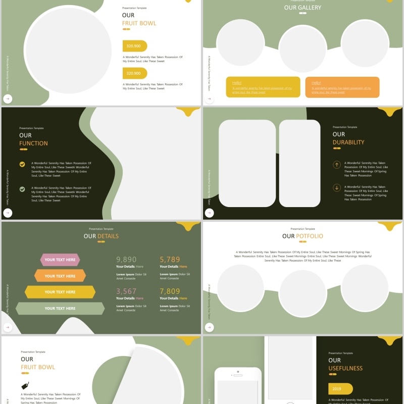 美食餐饮PPT模板Bowlest Powerpoint Template
