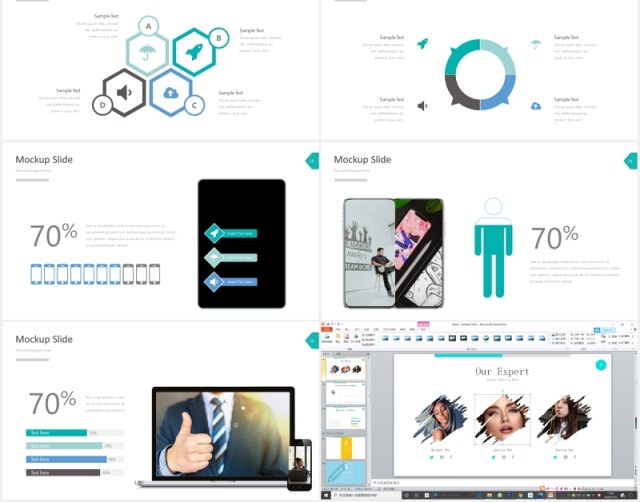 现代简约商务公司接收项目宣传报告总结PPT模板moreno powerpoint template