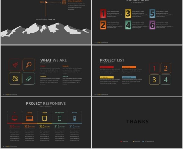 黑色电子数据交换商务通用PPT信息图表模板Edi - Powerpoint Template