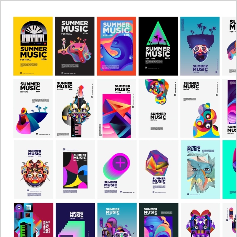 80个潮流音乐主题海报模板AI矢量素材设计背景 80个潮流音乐主题海报模板AI矢量素材设计背景