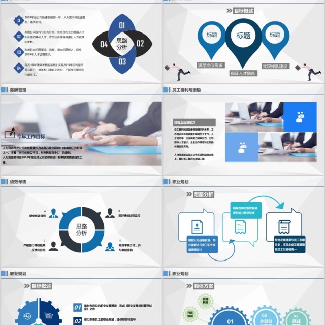 人力资源部述职报告PPT模板