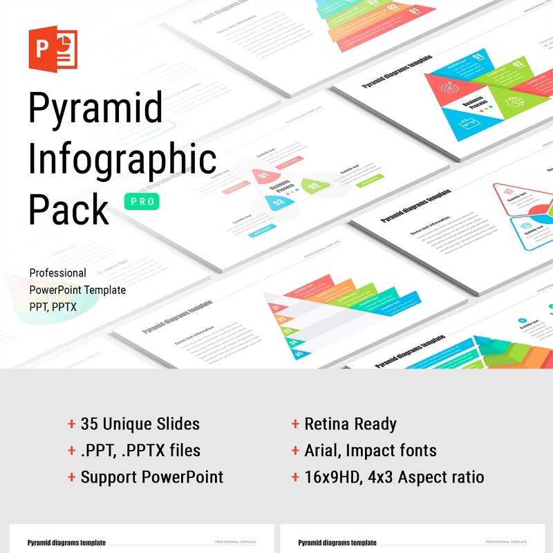 金字塔PPT模板 Pyramids PowerPoint Templates