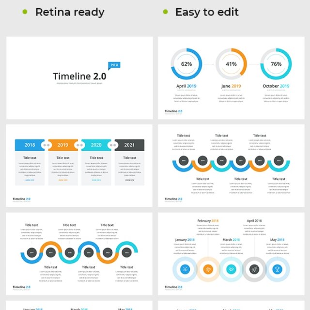 PPT时间轴信息图表素材包 Powerpoint Timelines Pack PPT时间轴信息图表素材包 Powerpoint Timelines Pack