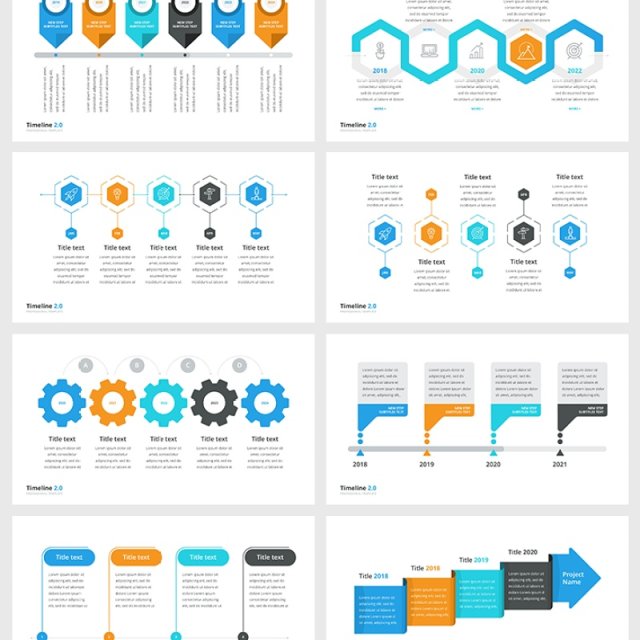 PPT时间轴信息图表素材包 Powerpoint Timelines Pack PPT时间轴信息图表素材包 Powerpoint Timelines Pack