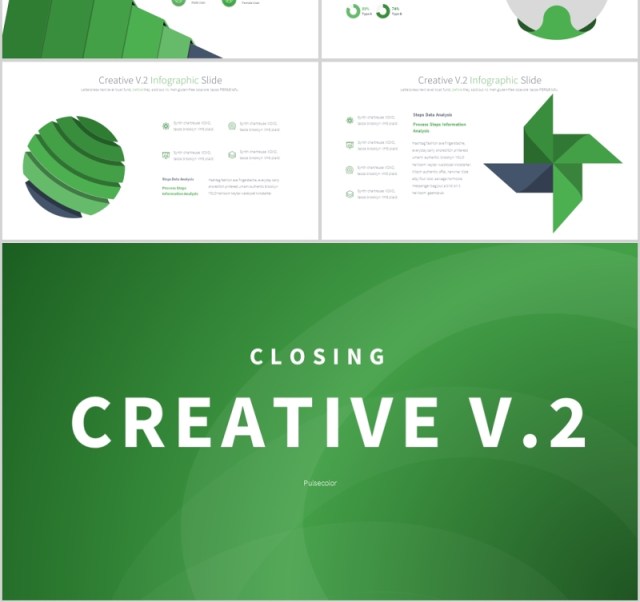 创意PPT信息图表模板Creative V.2 PowerPoint Infographics Slides