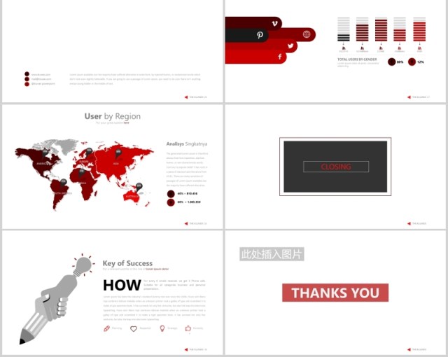 公司项目介绍宣传图表可视化PPT可插图排版设计模板素材Kluwex - Powerpoint Template