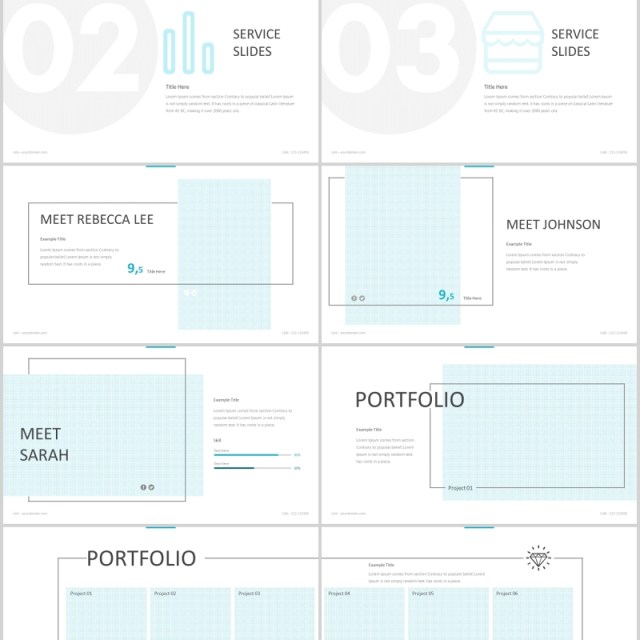 创意圆形商务通用PPT模板版式设计Pune - Powerpoint Template