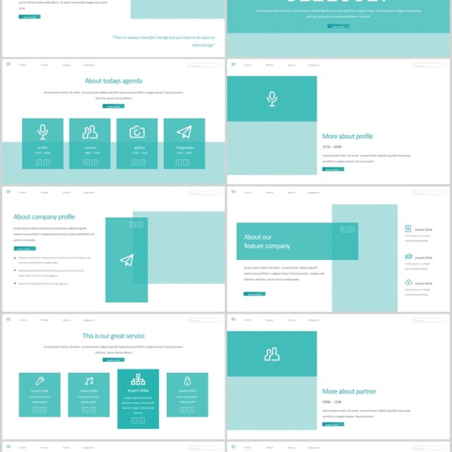 商务公司简介企业宣传PPT版式模板设计Jure - Powerpoint Template