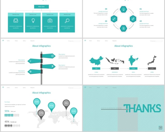 商务公司简介企业宣传PPT版式模板设计Jure - Powerpoint Template