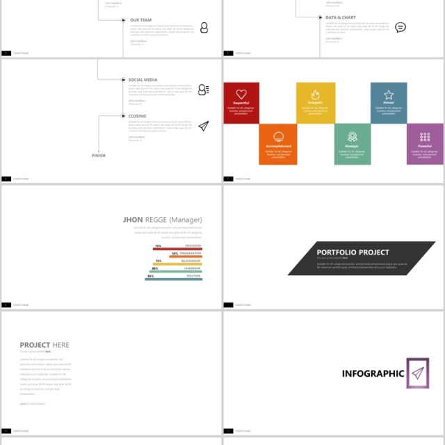 个性高端产品展示公司介绍PPT模板信息图表Twenty Nine - Powerpoint Template