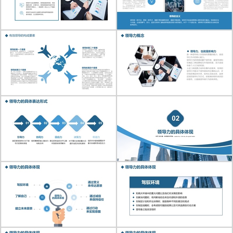 简约商务领导力培训如何成为卓越的领导者课件PPT模板