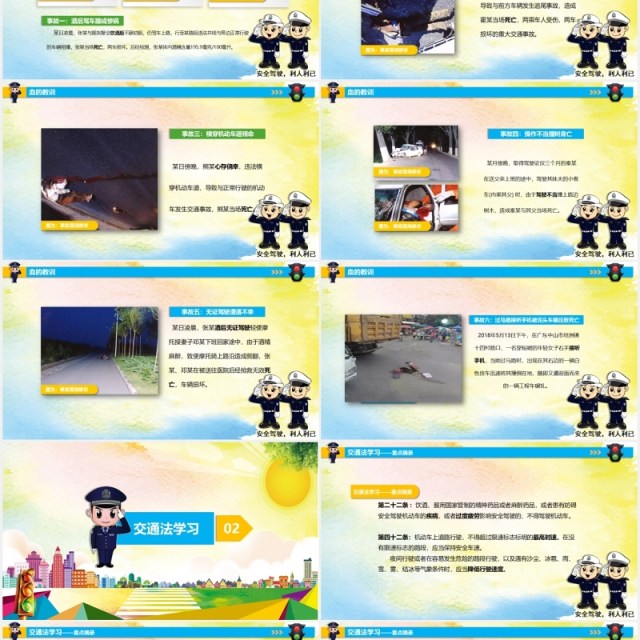 文明交通安全教育培训课件PPT模板 文明交通安全教育培训课件PPT模板