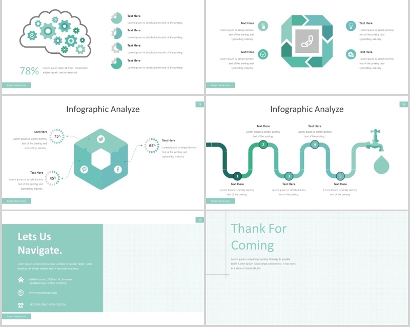 公司宣传历史时间轴PPT模板版式设计Expec - Powerpoint Template