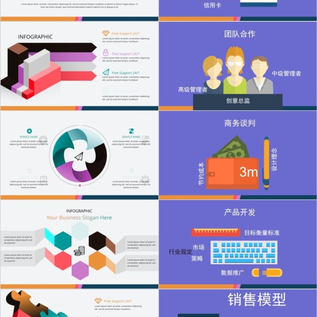 市场销售可视化PPT信息图表
