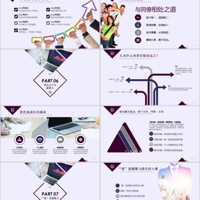 员工培训企业文化商务团队凝聚力PPT模板 员工培训企业文化商务团队凝聚力PPT模板