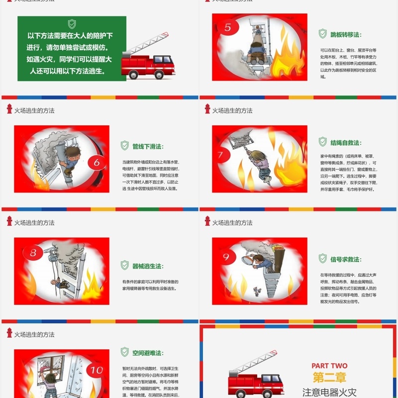 消防安全教育主题班会课件PPT模板