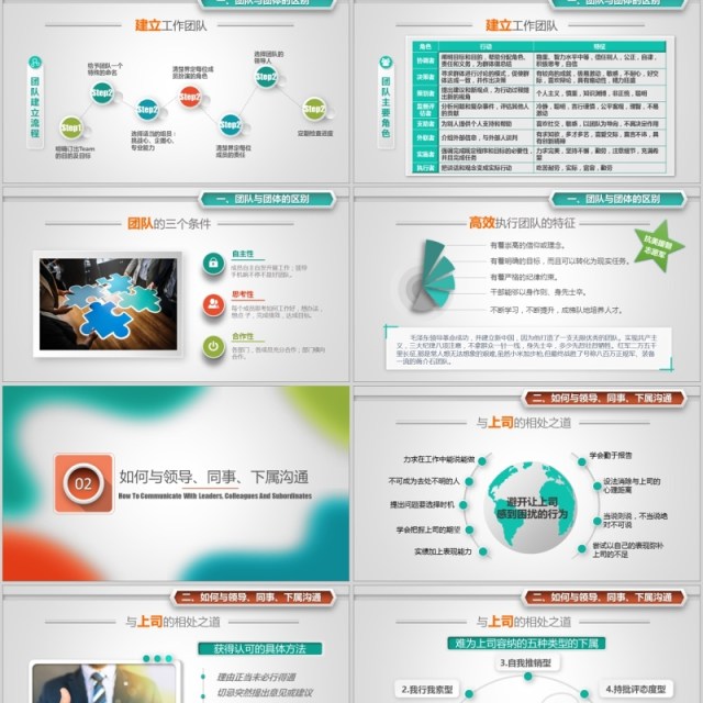 彩色微粒体企业培训怎样打造团队凝聚力PPT模板