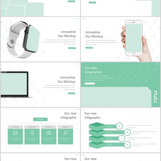 绿色商务产品介绍项目策划PPT版式设计模板Ninu Powerpoint Template 绿色商务产品介绍项目策划PPT版式设计模板Ninu Powerpoint Template