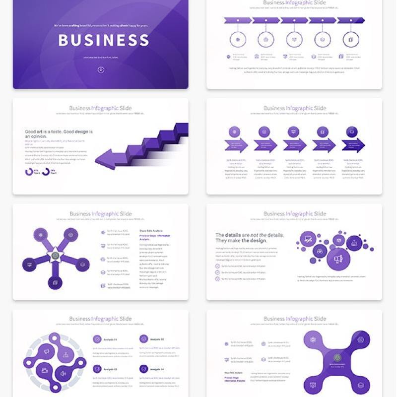 商业PPT信息图表模板 Business PowerPoint Infographics Slides