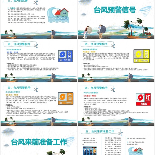预防台风来袭安全教育培训PPT模板 预防台风来袭安全教育培训PPT模板