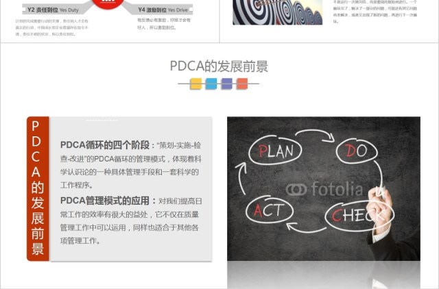 企业质量管理PDCA循环图培训工作通用PPT模板