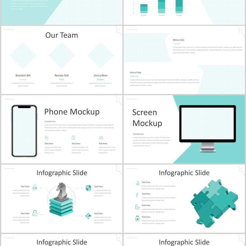 公司事件时间轴PPT模板版式设计Crius - Powerpoint Template