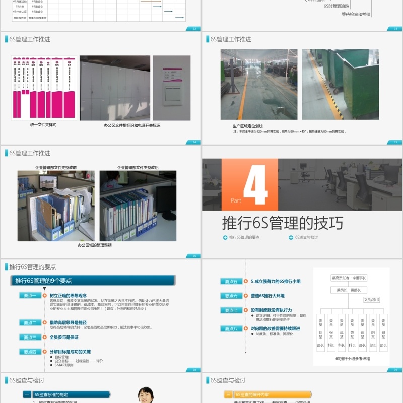 6S现场管理实施方法与技巧企业培训PPT模板