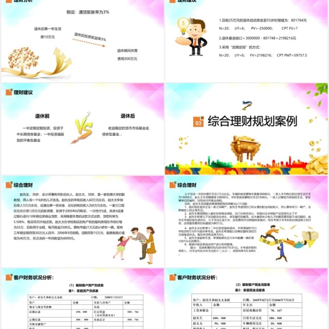 投资理财案例分析基金定投PPT模板 投资理财案例分析基金定投PPT模板