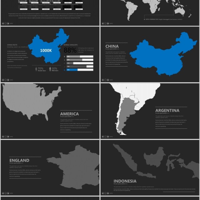 市场运营策划工作汇报PPT信息图表模板VISTTO Powerpoint