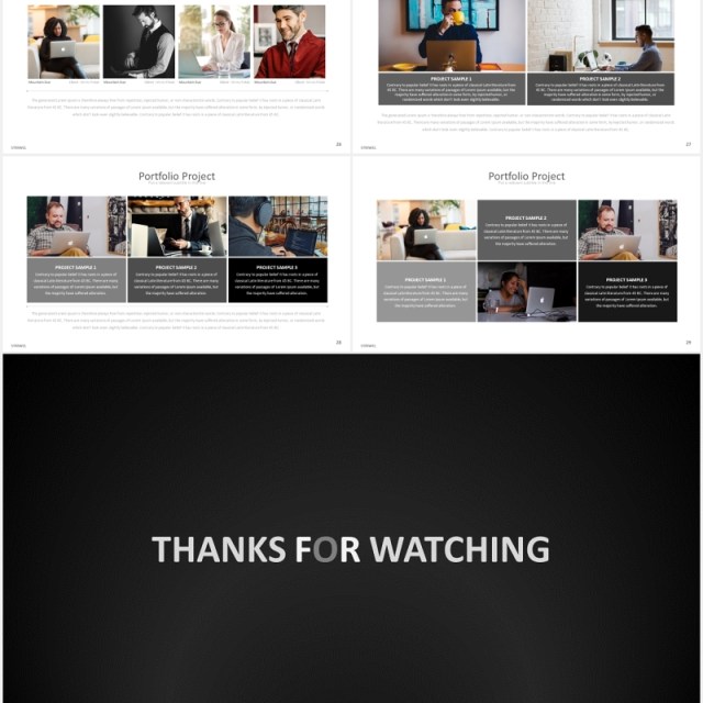 黑白灰简约商务可视化工作阶梯图表PPT模板striwel powerpoint 黑白灰简约商务可视化工作阶梯图表PPT模板striwel powerpoint