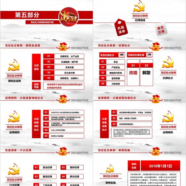 从严治党深入学习贯彻准则新条例解读政府廉洁自律工作报告党课PPT模板 从严治党深入学习贯彻准则新条例解读政府廉洁自律工作报告党课PPT模板