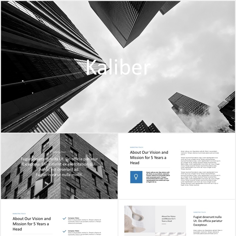 现代商务通用PPT模板kaliber powerpoint template