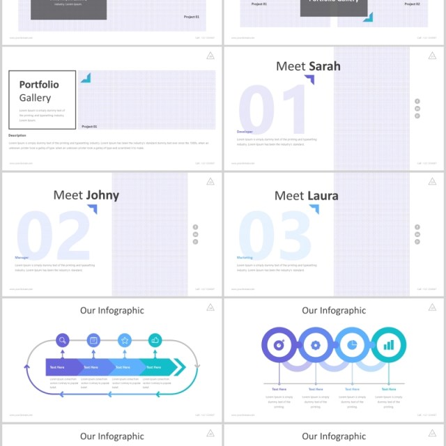 简洁简约公司简介产品项目计划书PPT模板版式设计Alto - Powerpoint Template