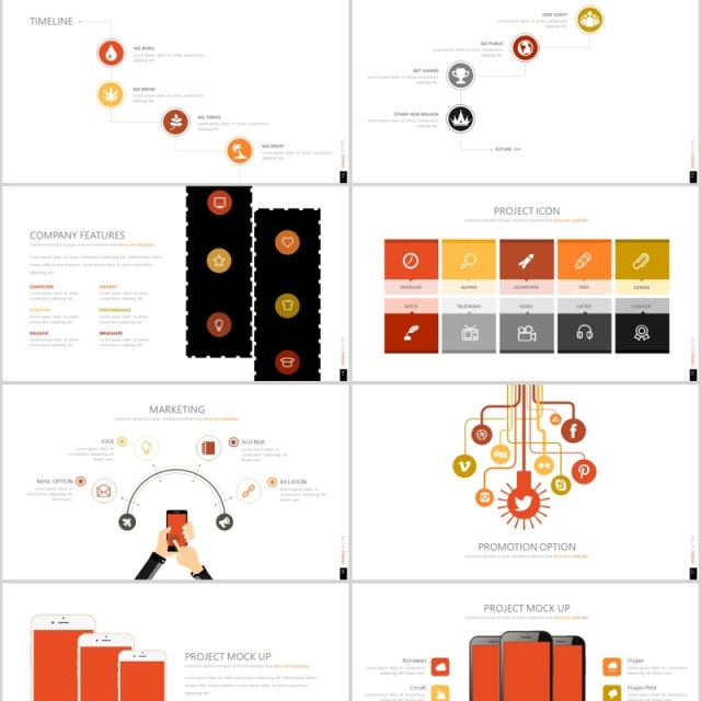 公司介绍产品宣传PPT信息图表模板可插图片ORANGE GLITTER Powerpoint 公司介绍产品宣传PPT信息图表模板可插图片ORANGE GLITTER Powerpoint
