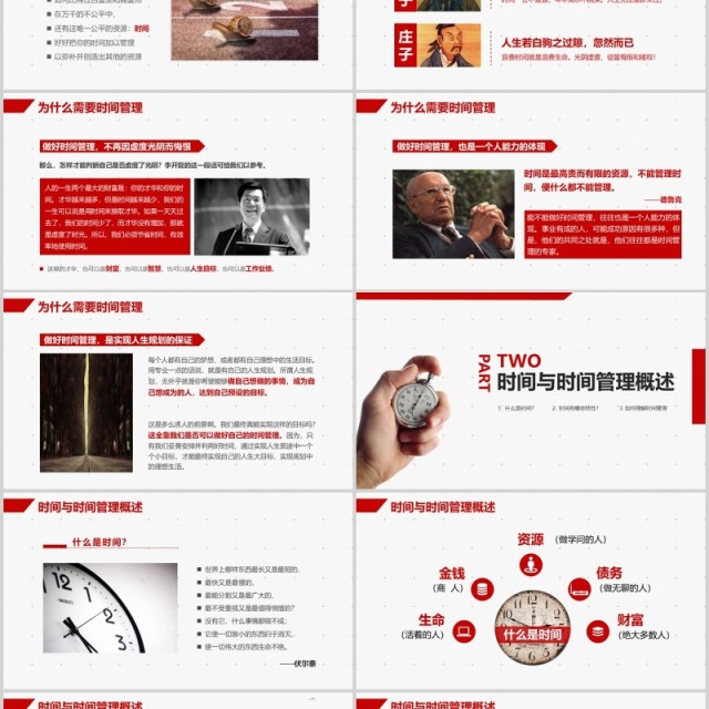简约红色企业员工培训时间管理技能PPT模板 简约红色企业员工培训时间管理技能PPT模板